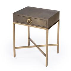 Sullia One Drawer End Table, Gold