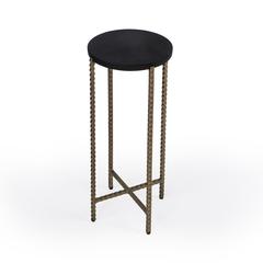 Nigella Granite Cross Legs Side Table, Multi-Color