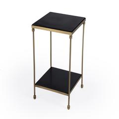 Imogen Iron and Granite Side Table, Black