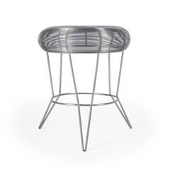 Allen Decorative Wire Side Table, Silver