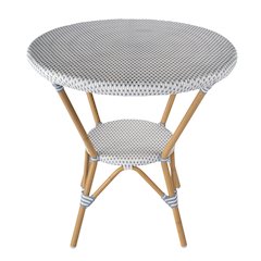 Tobias 30 in. W Outdoor Round Rattan and Metal Bistro Table