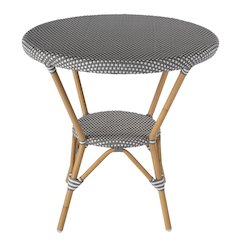 Tobias 30 in. W Outdoor Round Rattan and Metal Bistro Table