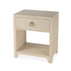 Bar Harbor Raffia 1 Drawer Nightstand, Natural