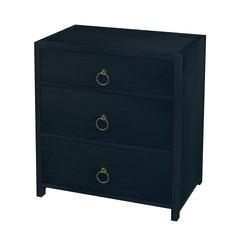 Lark  3 Drawer Nightstand, Navy Blue