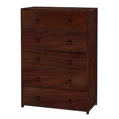 Lark 36 in. W Wood 5 Drawer Dresser/Chest of Drawers, Medium Brown