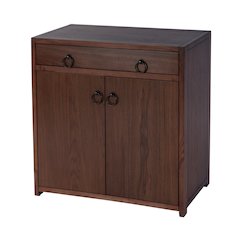 Lark 31 in. W Rectangular Wood Accent Storage Cabinet, Medium Brown