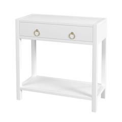 Lark 30" Wood 1-Drawer Nightstand, White