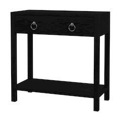 Lark 30 in W Rectangular Wood 1Drawer Nightstand, Black