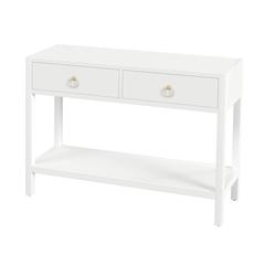Lark 44" Wood Console Table, White