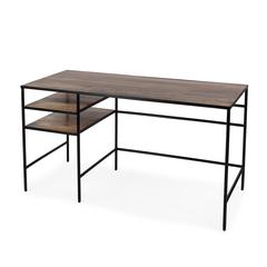 Jensen Iron and Wood Writing Desk, Light Brown