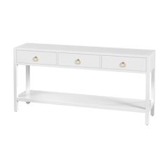 Lark 3 Drawer 65" Console Table, White