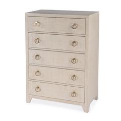 Bar Harbor 5 Drawer Raffia Dresser, Natural