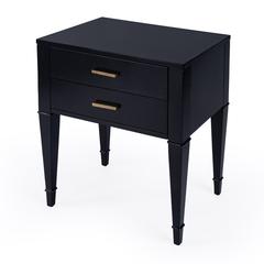 Kai 2 Drawer End Table, Black