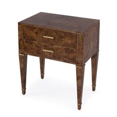 Kai 2 Drawer End Table, Light Brown