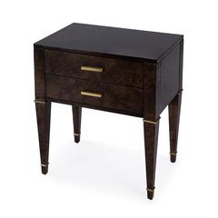 Kai 2 Drawer End Table, Dark Brown
