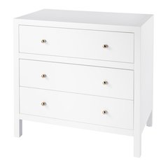 Nora 3-Drawer Chest, White