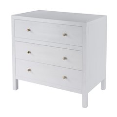 Nora 3-Drawer Chest, White
