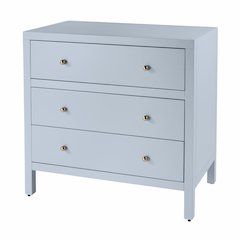Nora 34 in. W Wood 3 Drawer Chest, Light Blue