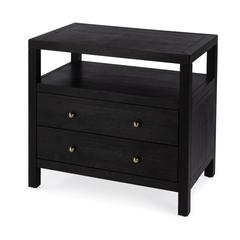 Nora 2-Drawer Wide Nightstand, Coffee