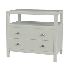 Nora 2-Drawer Wide Nightstand, Green