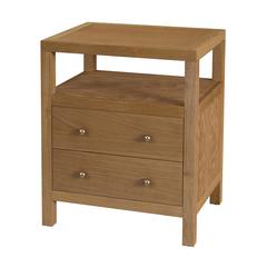Nora 2-Drawer Nightstand, Brown