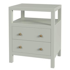 Nora 2-Drawer Nightstand, Green