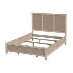 Flagstaff Queen Size Cane Panel Bed, Natural