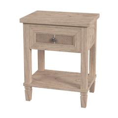 Flagstaff 1-Drawer Cane Nightstand, Natural