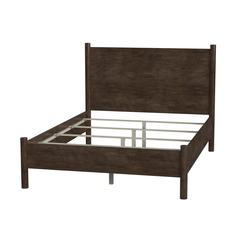 Lennon Rounded Leg  Platform Queen Bed, Medium Brown