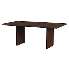 Halmstad 74 in. W Rectangular Wood Panel Dining Table, Brown