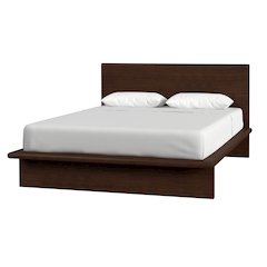 Halmstad Wood Platform Queen Bed, Brown