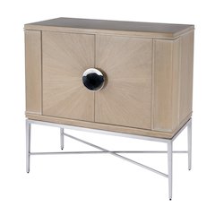 Joanie 2- Door Wine Cabinet, Tan/Beige