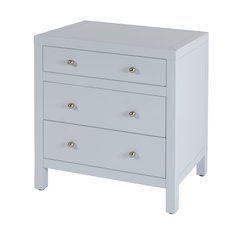 Nora 25 in. W Rectangular Wood 3 Drawer Nightstand, Light Blue