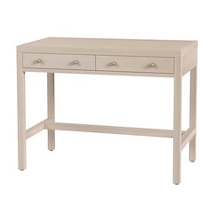 Nora 40 in. W Rectangular Wood 2 Drawer Writing Desk, Taupe