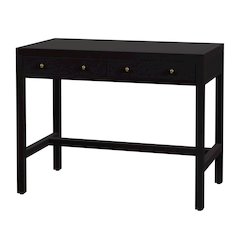 Nora 40 in. W Rectangular Wood 2 Drawer Writing Desk, Coffee