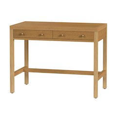 Nora 40 in. W Rectangular Wood 2 Drawer Writing Desk, Natural