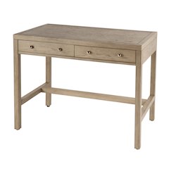 Nora 40 in. W Rectangular Wood 2 Drawer Writing Desk, Light Brown