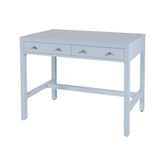 Nora 40 in. W Rectangular Wood 2 Drawer Writing Desk, Light Blue