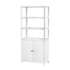 Nora 32 in W. x 72 in. H Wood 3- Tier Etagere Bookcase, White