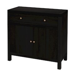 Nora 31 in. W Wood 1 Drawer 2 Door Accent Storage Cabinet, Coffee