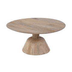 Carmine 30 in. Round Wood Coffee Table, Natural