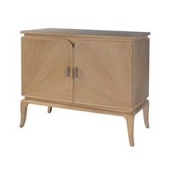 Karolina 40 in. W Wood 2 Door Accent Cabinet, Light Brown