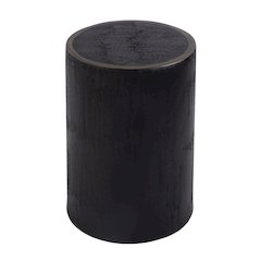 Tundra 12 in. W Round Stainless Steel End Table, Bronze