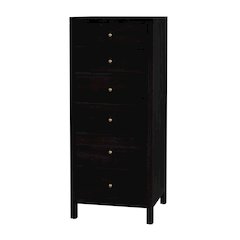 Nora 22 in. W Rectangular Wood 6 Drawer Lingerie Chest, Coffee