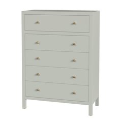Nora 36 in. W Rectangular Wood 5 Drawer Tall Dresser, Sage Green