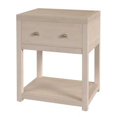 Nora 21 in. W Wood 1 Drawer Small Nightstand with Shelf, Taupe