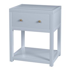 Nora 21 in. W Wood 1 Drawer Small Nightstand with Shelf, Light Blue