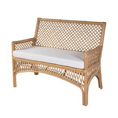 Antigua 42 in. W Rectangular Rattan Dining Bench, Natural