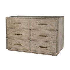 Keenan 60 in. W Rectangular Wood 6 Drawer Dresser, Medium Brown