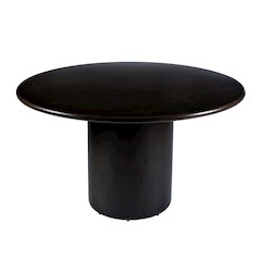 Kersten 54 In. W Round Wood Pedestal Dining Table, Coffee